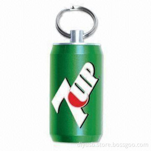 Tin Can-shaped USB Flash Disk, Nominal Tooling Fees, Customized Designs are Welcome